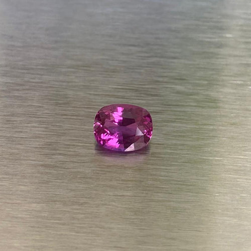 1.15 ct natural Sri Lankan ruby, face-up view showing vivid pinkish red color