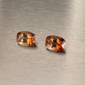 3.20 ctw matched pair of cushion-cut Oregon sunstones in orange, gold and brown tones, Otzera OTZ-2026-01630
