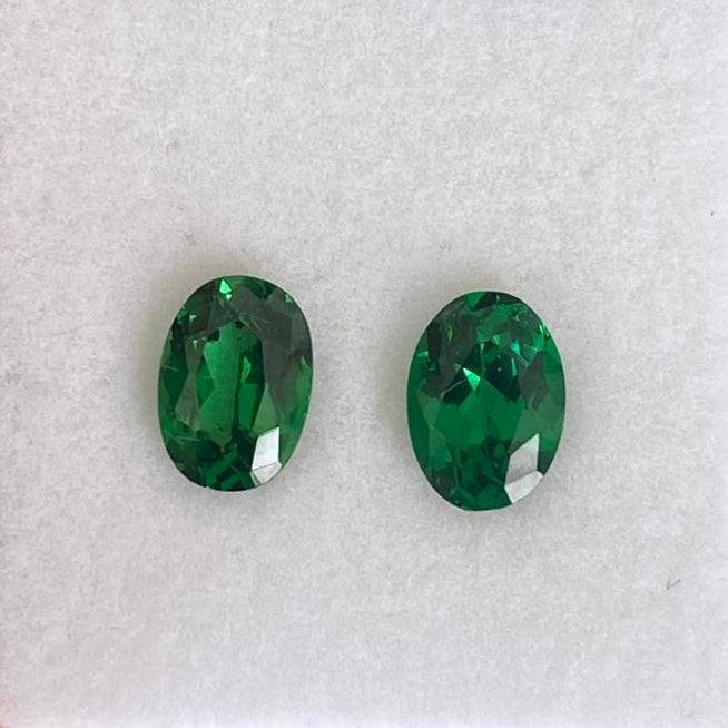 2.14 ctw matched pair of vivid green oval tsavorite garnets, Otzera OTZ-2026-01632