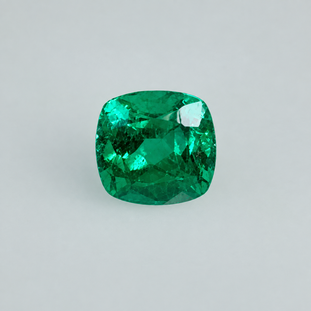 2.94 ct natural Colombian emerald, square face-up product view, Otzera OTZ-2026-01642