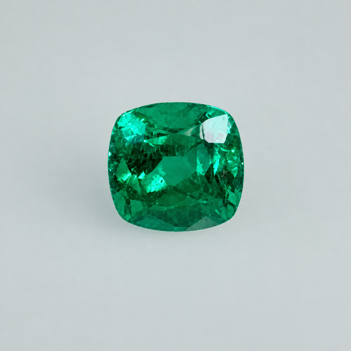 2.94 ct natural Colombian emerald, square face-up product view, Otzera OTZ-2026-01642