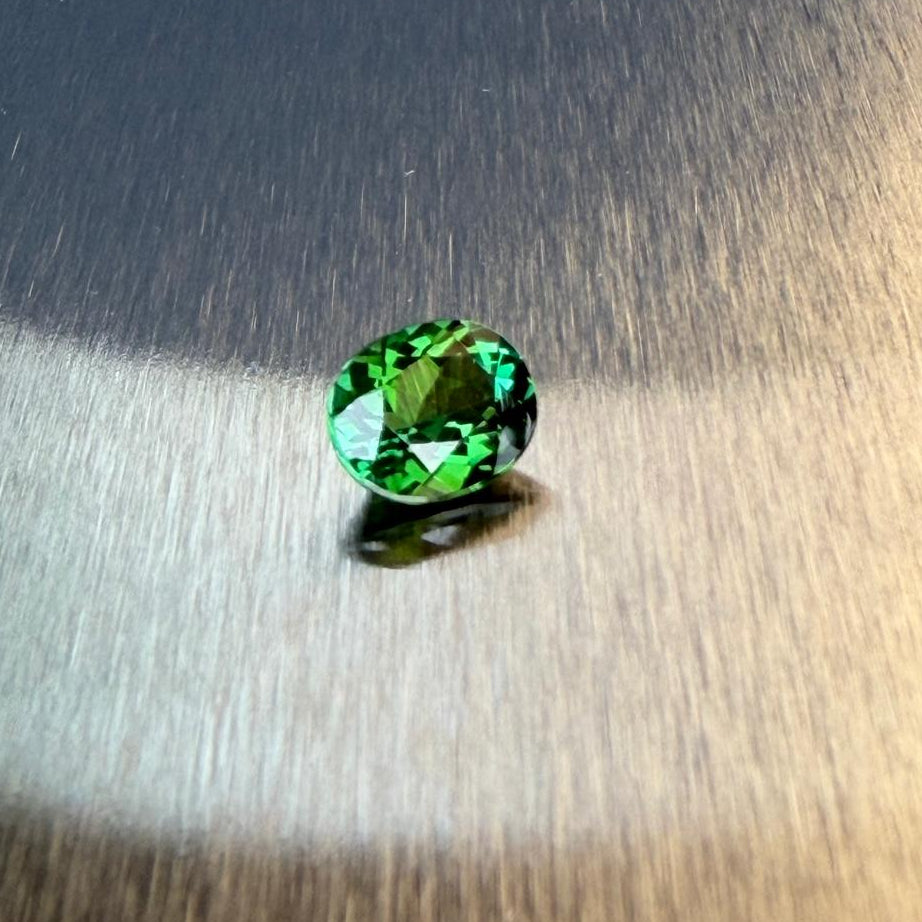 1.20 ct Brazilian blue-green tourmaline, oval modified brilliant cut, alternate face-up view, Otzera OTZ-2026-01650