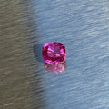 1.40 ct heated natural ruby from Vietnam, cushion mixed cut, face-up view