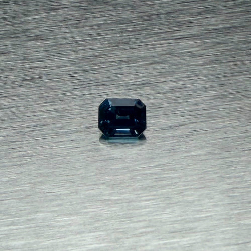 1.00 ct heated natural blue sapphire, emerald cut, face-up view, Otzera OTZ-2026-01660