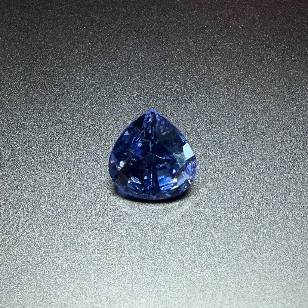6.75 ct natural tanzanite, pear mixed cut, face-up view, Otzera OTZ-2026-01661