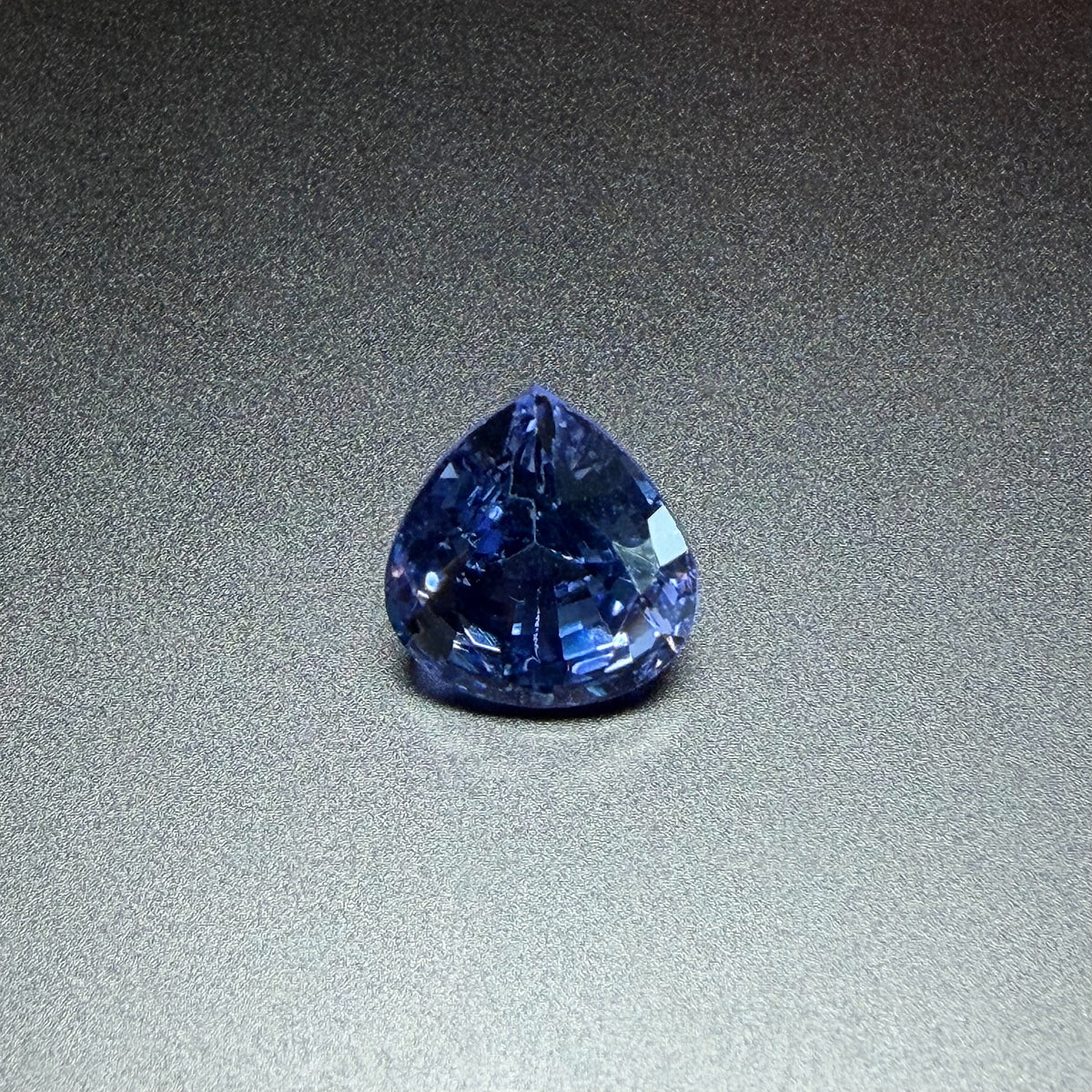 6.75 ct natural tanzanite, pear mixed cut, face-up view, Otzera OTZ-2026-01661