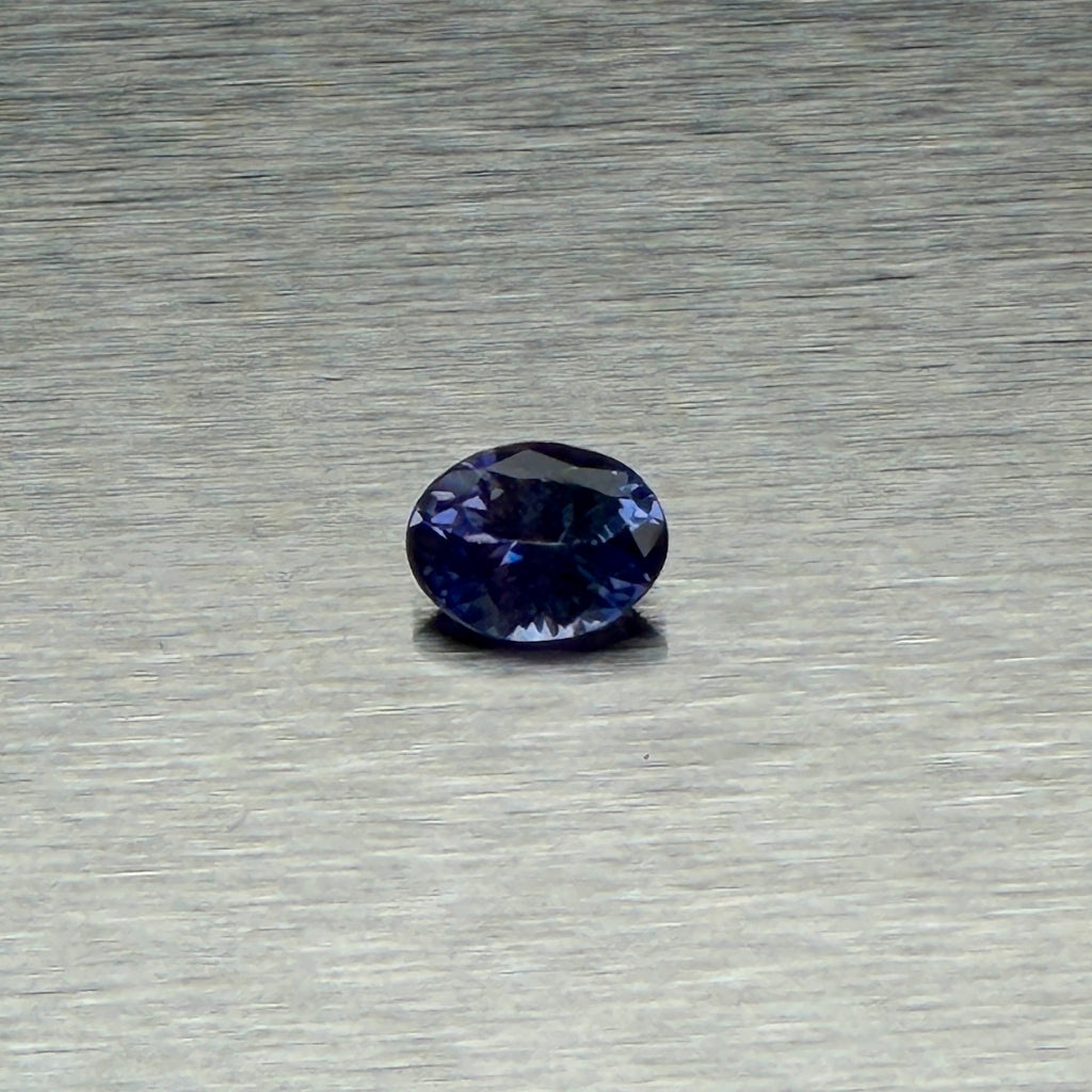 1.44 ct natural tanzanite from Tanzania, oval modified brilliant cut, face-up view, Otzera OTZ-2026-01664