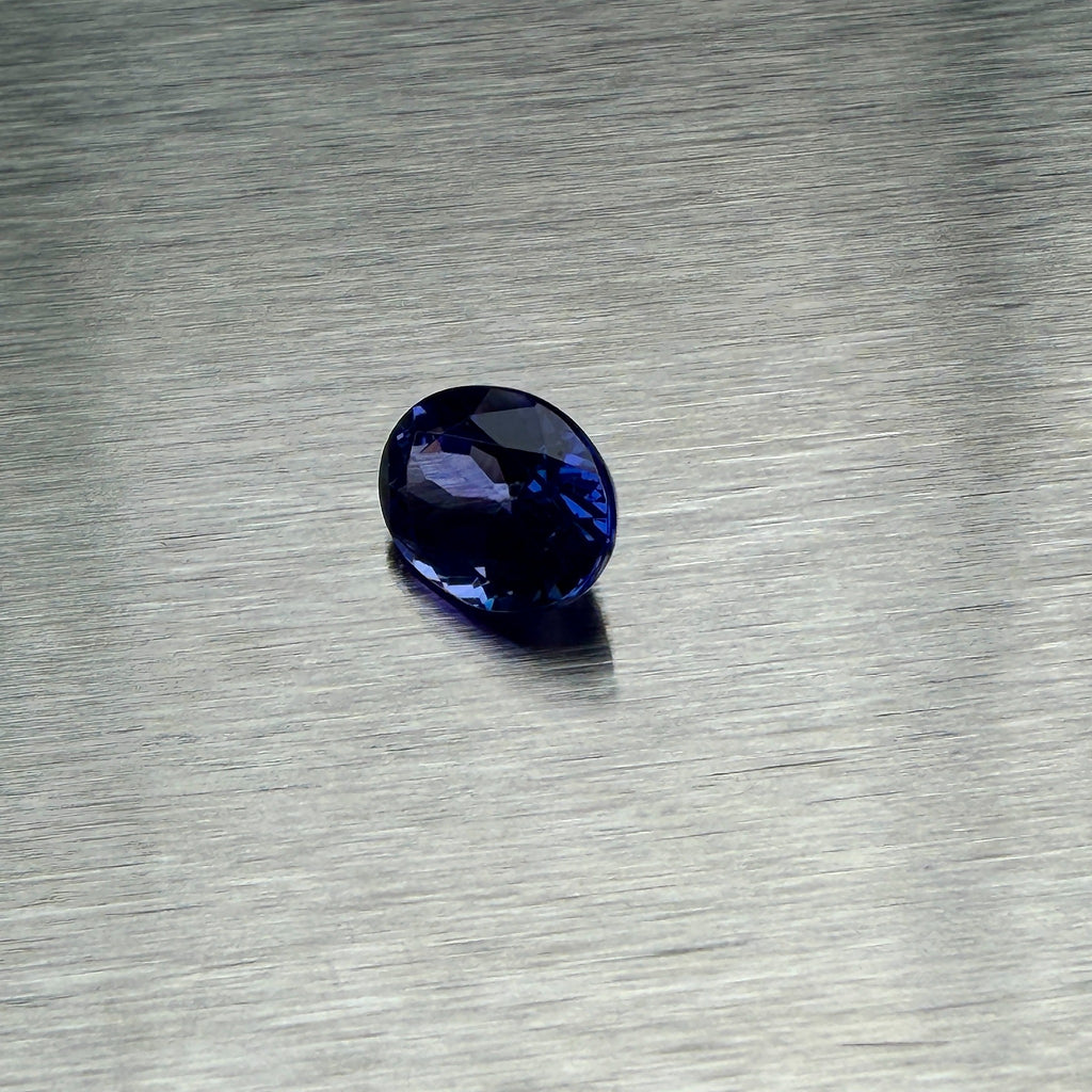 2.08 ct Tanzanian tanzanite, oval modified brilliant cut, alternate face-up view showing deep blue-violet color, Otzera OTZ-2026-01666