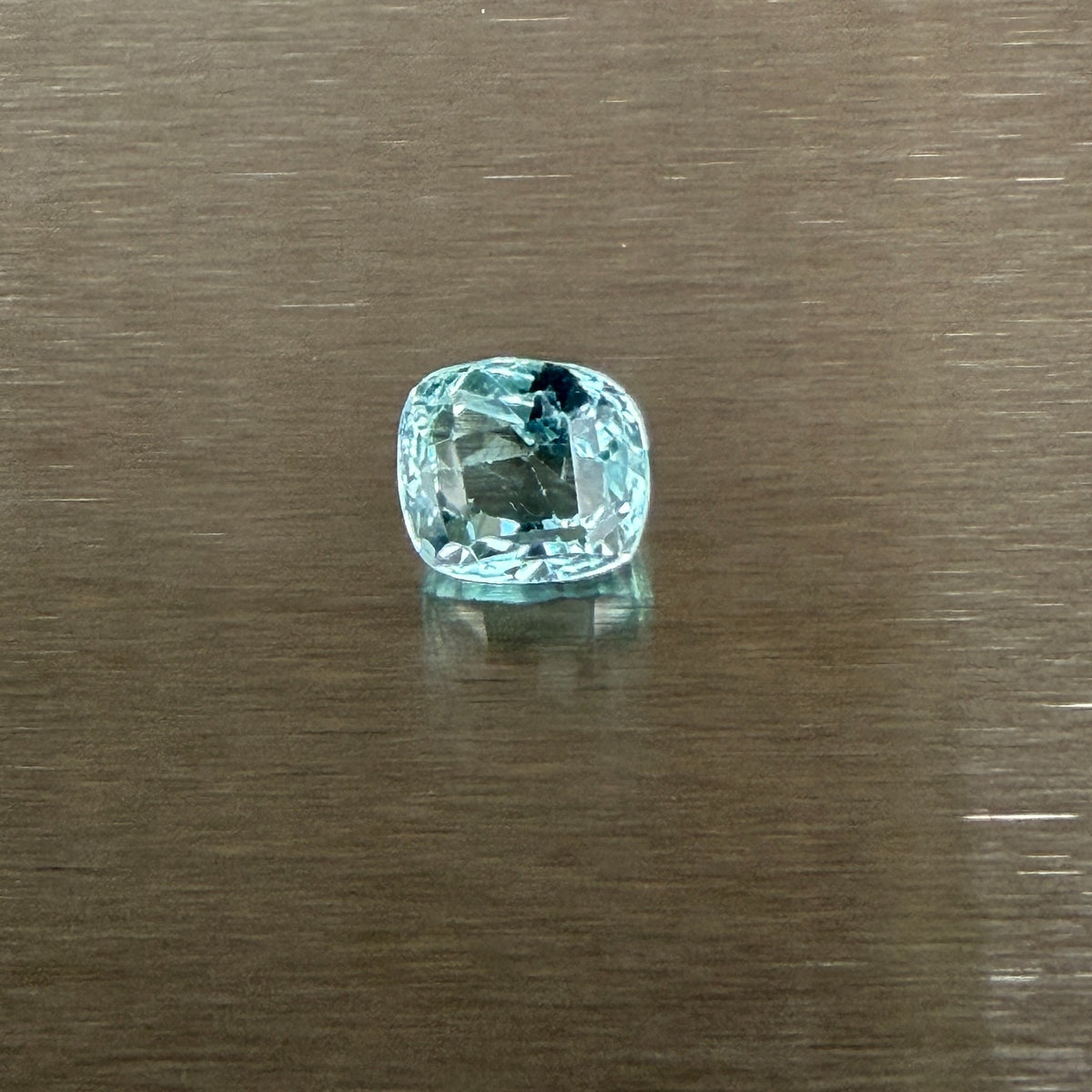 3.07 ct natural aquamarine, antique cushion mixed cut, face-up view, Otzera OTZ-2026-01667