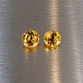 11.43 ctw Matched Natural Yellow Zircon Pair