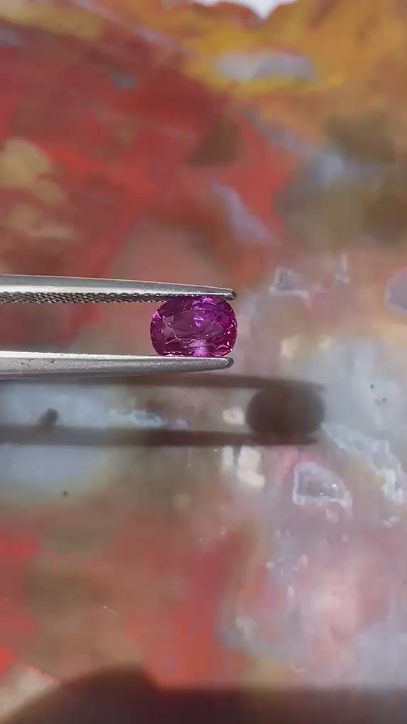 1.15 ct Natural Pinkish Red Ruby from Sri Lanka — Dual Certified